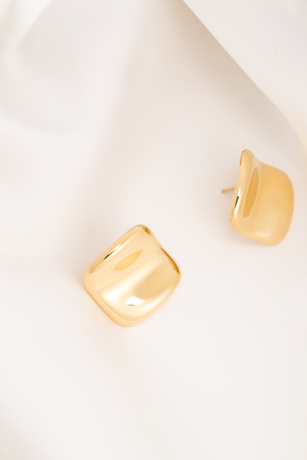 Σκουλαρίκια Τετράγωνα - Χρυσό