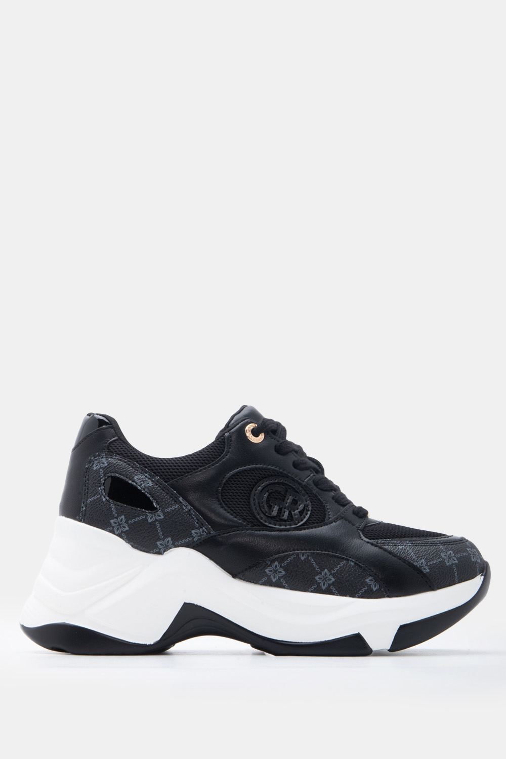 Sneakers Chunky σε Συνδυασμό Χρωμάτων - Μαύρο