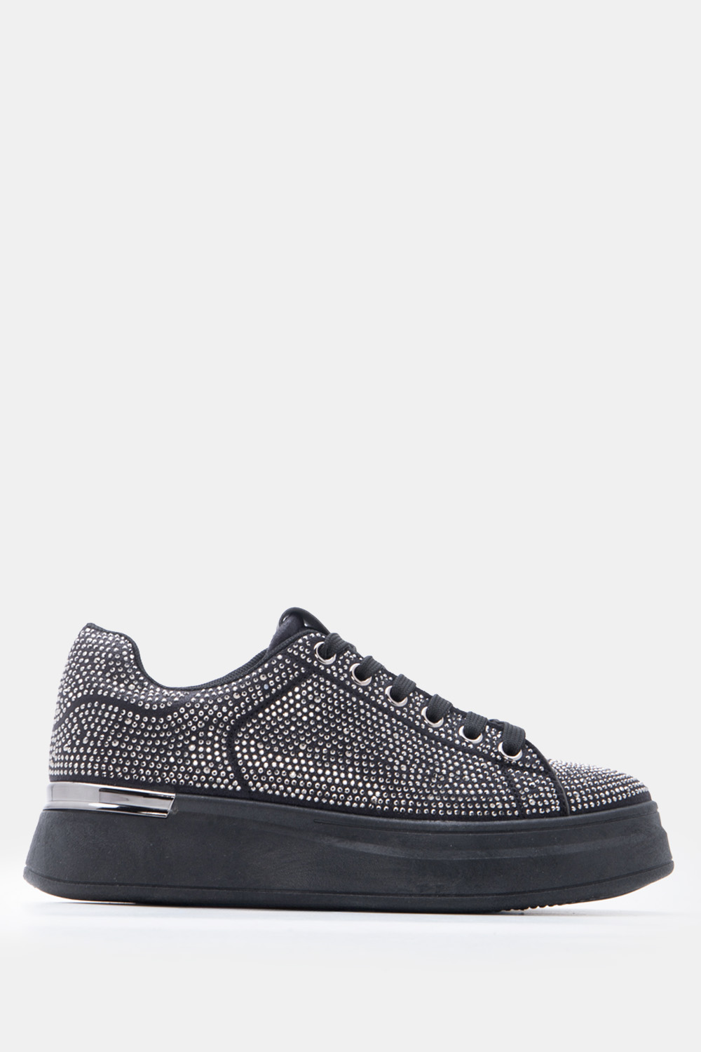 Sneakers Δίσολα με Strass - Μαύρο