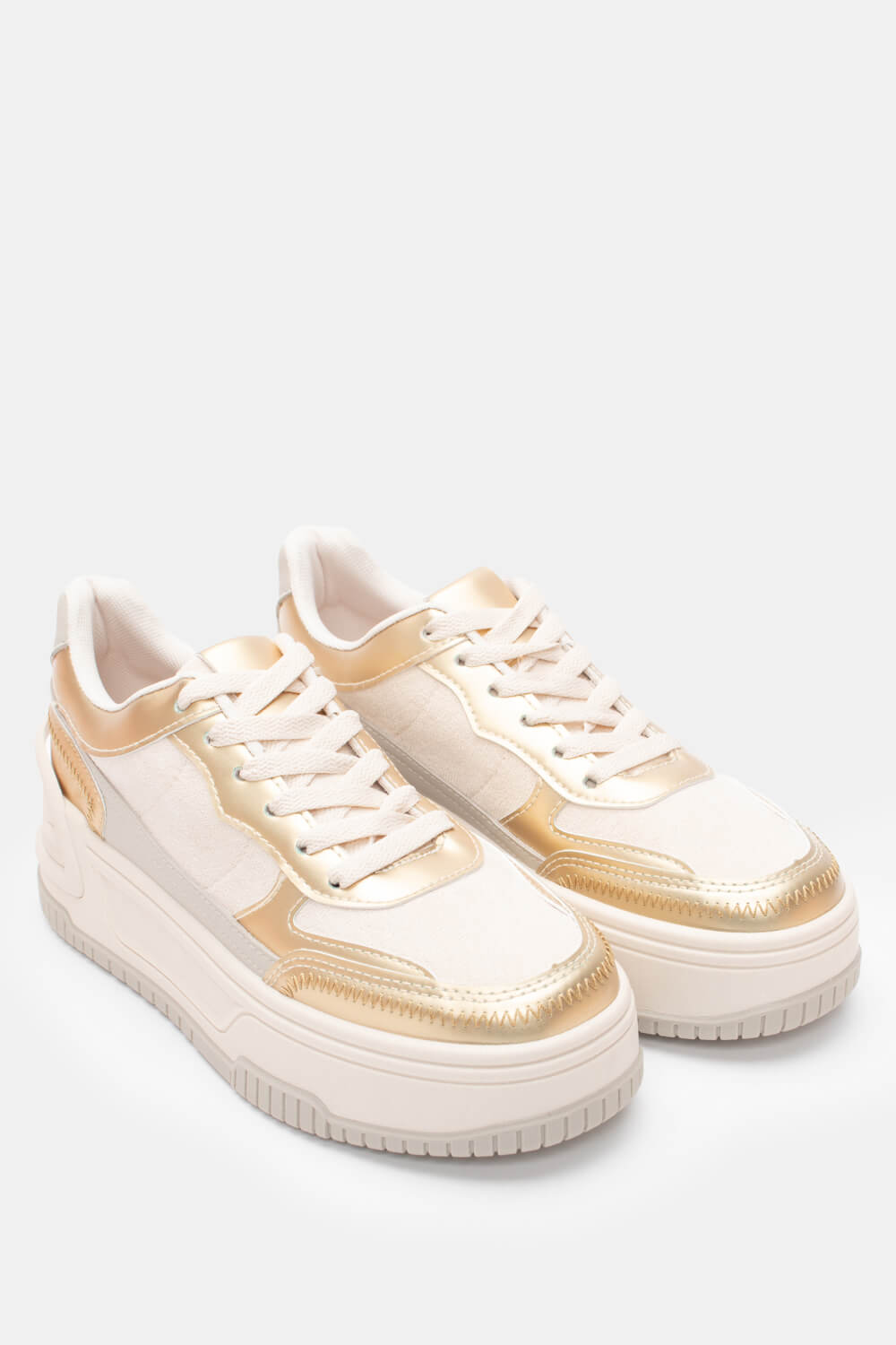 Luigi - ΣΗΜΑΝΤΙΚΟ: Σε περίπτωση διαφοράς τιμής από το κατάστημα ισχύει παντα και μόνο η τιμή του καταστήματος Sneakers Δίσολα με Συνδυασμό Χρωμάτων - Μπεζ-Σκούρο