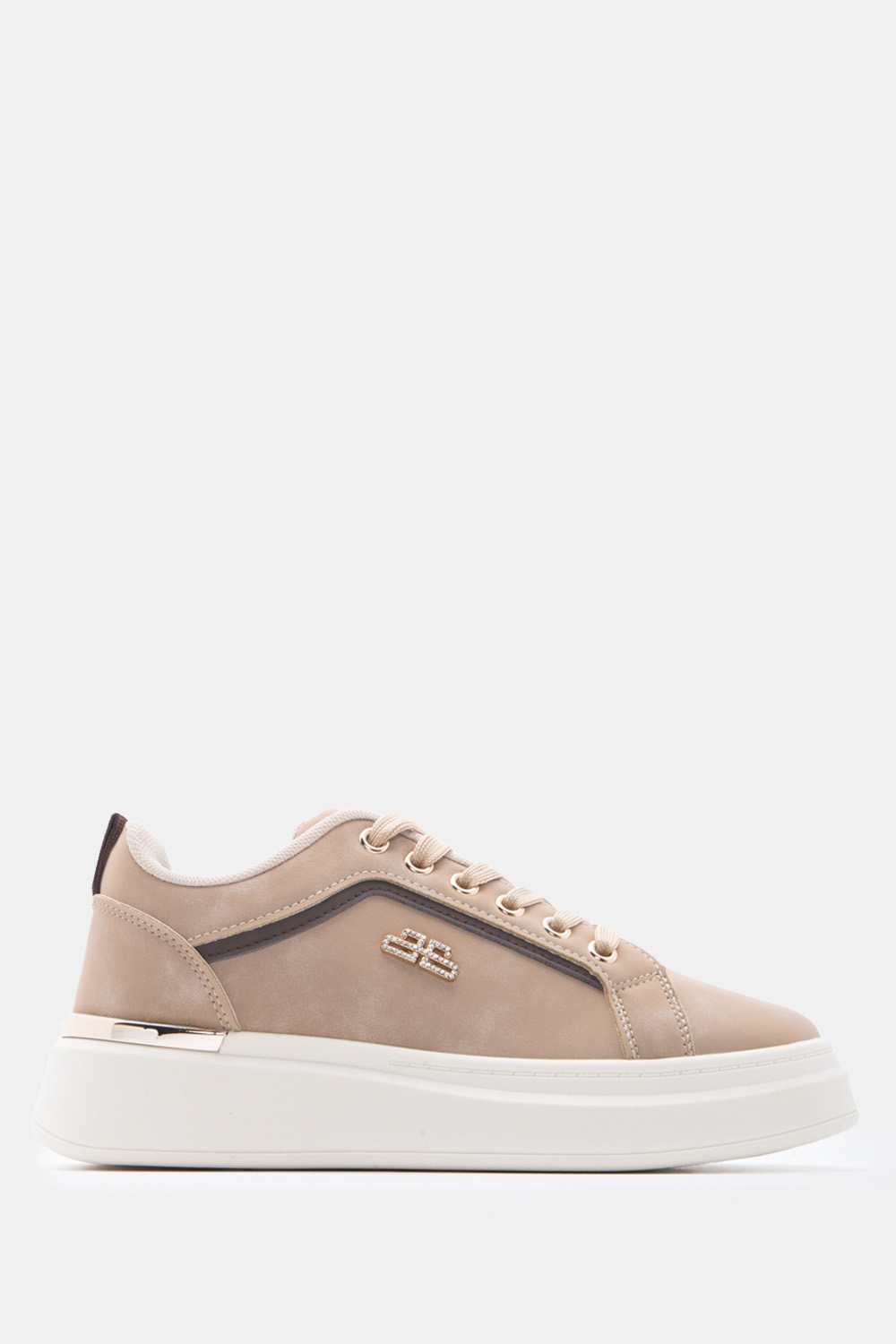 Sneakers Δίσολα σε Συνδυασμό Χρωμάτων με Διακοσμητικό -