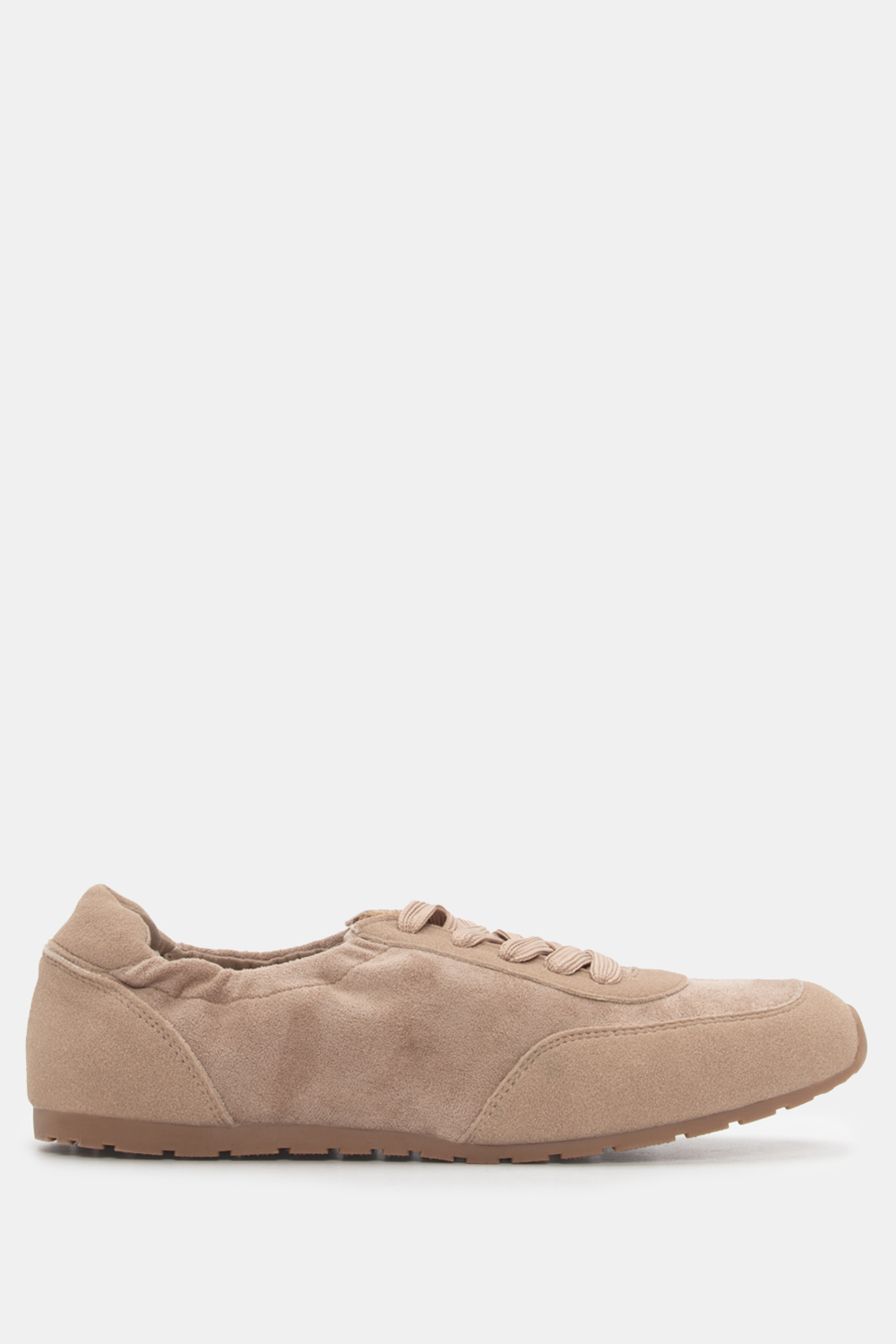 Sneakers Flat με Λάστιχο - Μπεζ-Σκούρο