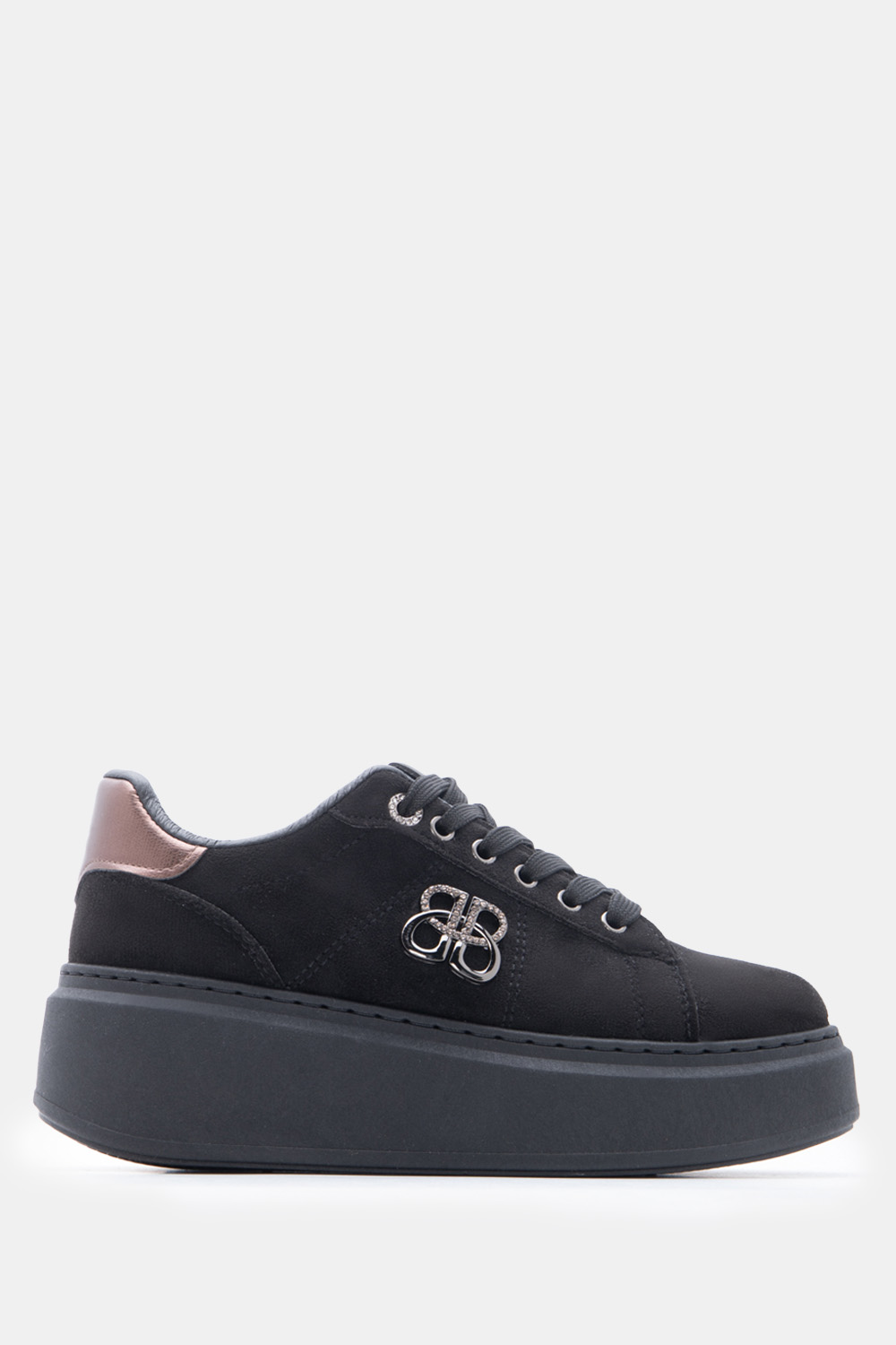 Sneakers με Διακοσμητικό από Strass - Μαύρο