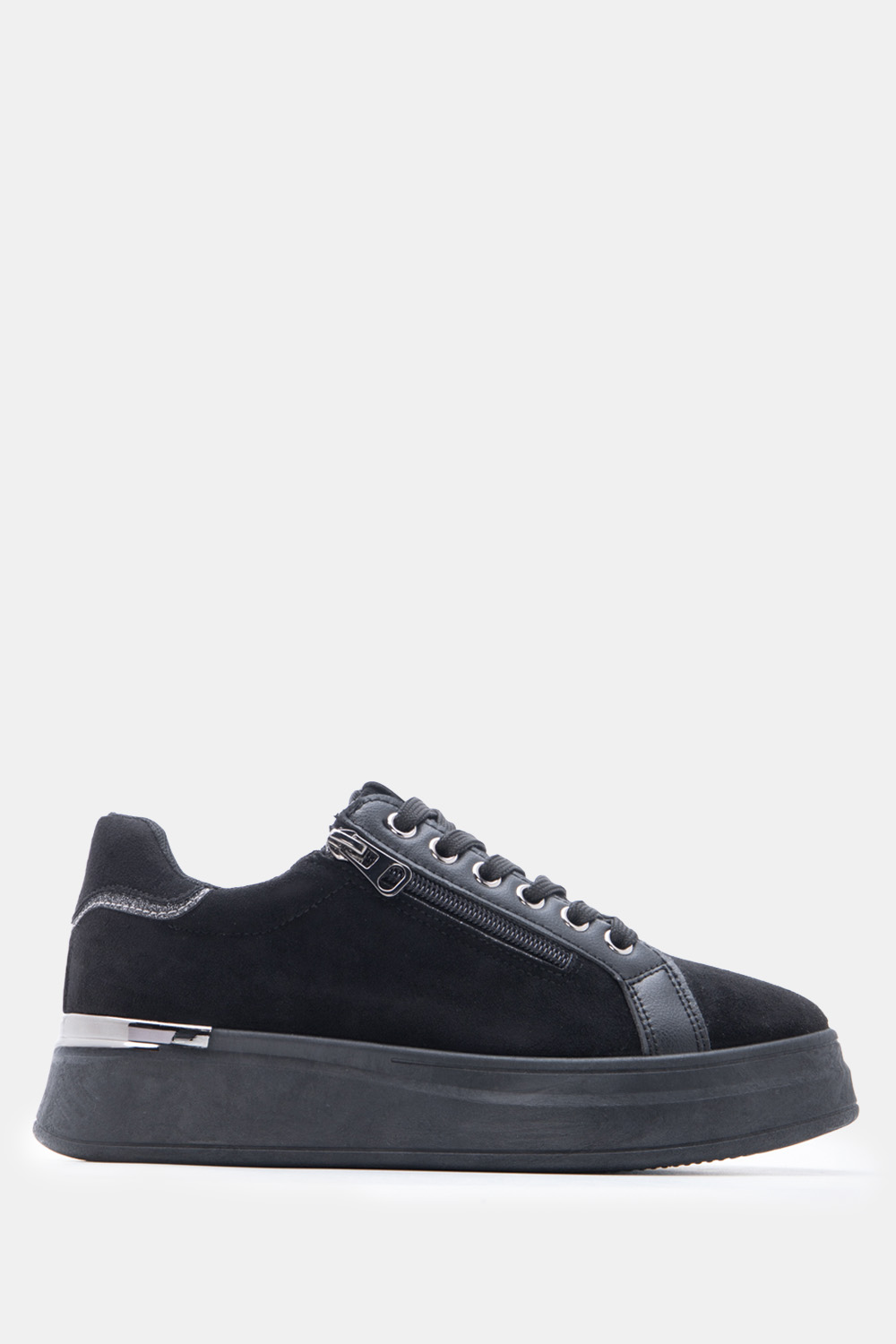 Sneakers με Διακοσμητικό Φερμουάρ - Μαύρο