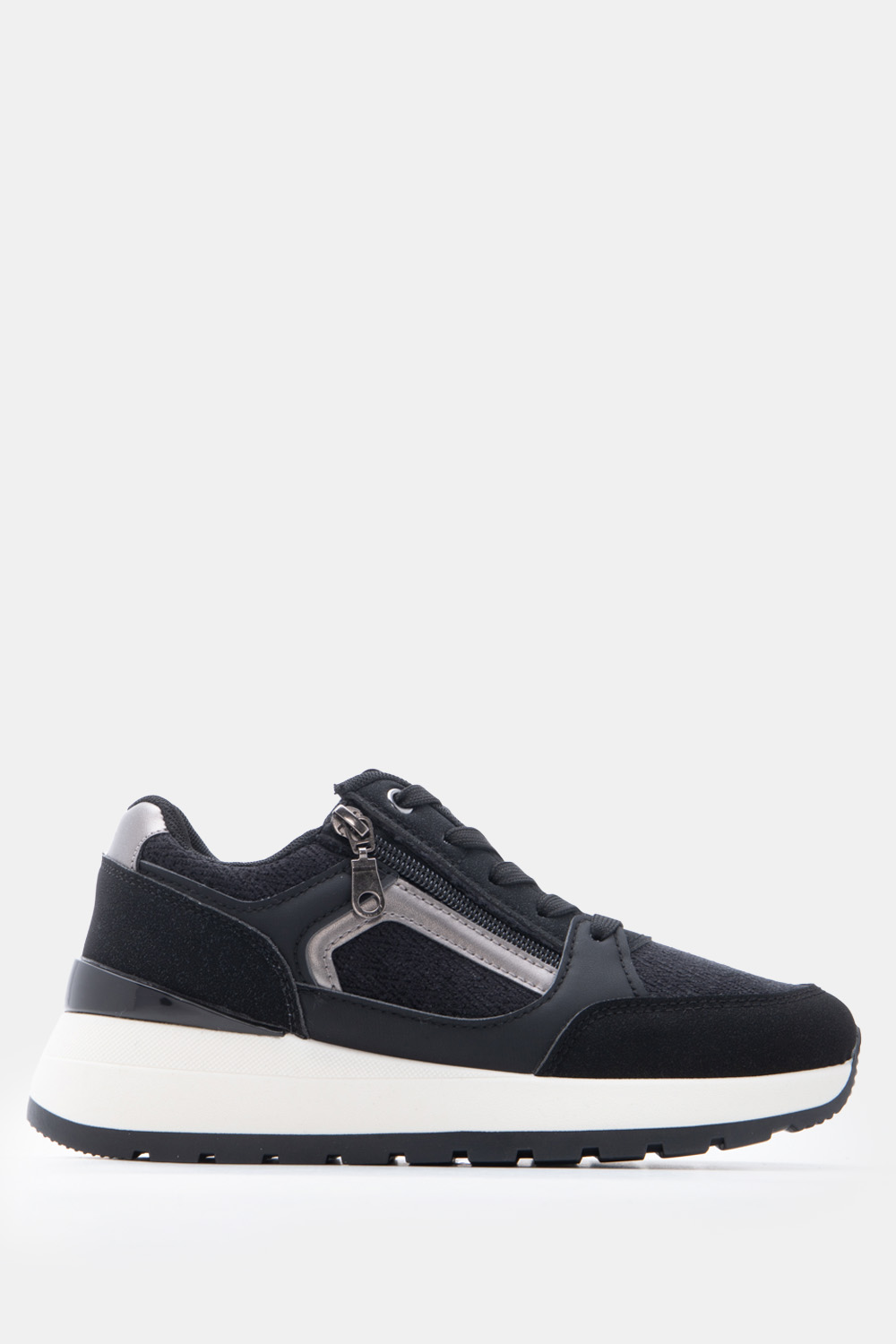 Sneakers με Διακοσμητικό Φερμουάρ - Μαύρο