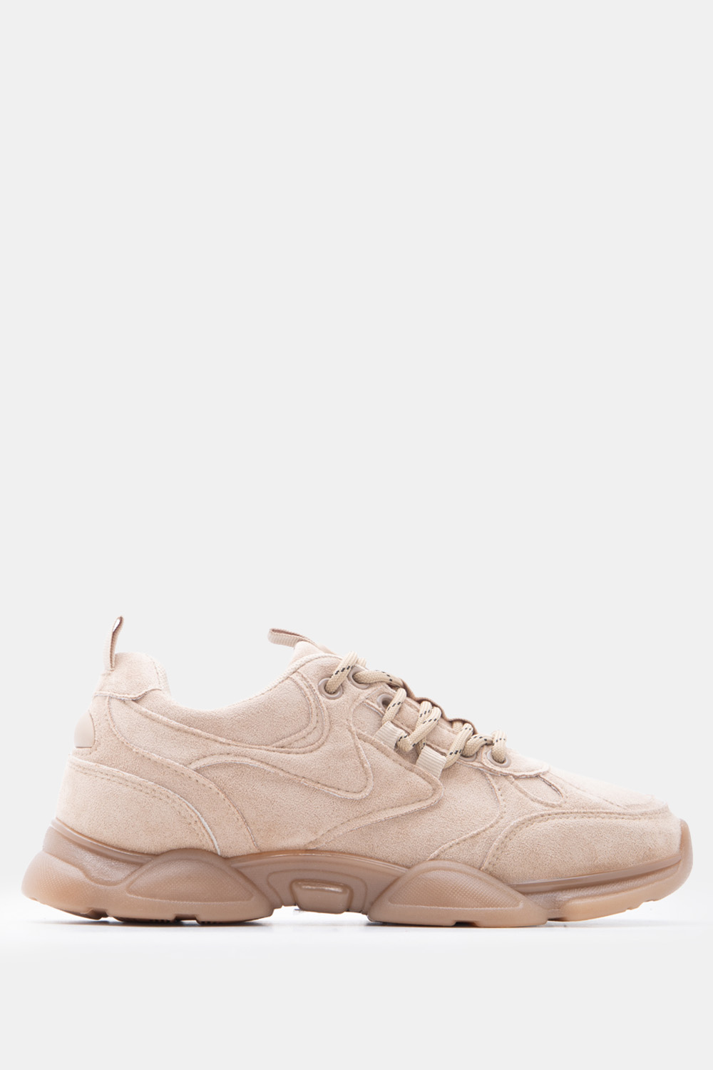 Sneakers Chunky με Κορδόνια Sport - Μπεζ-Σκούρο