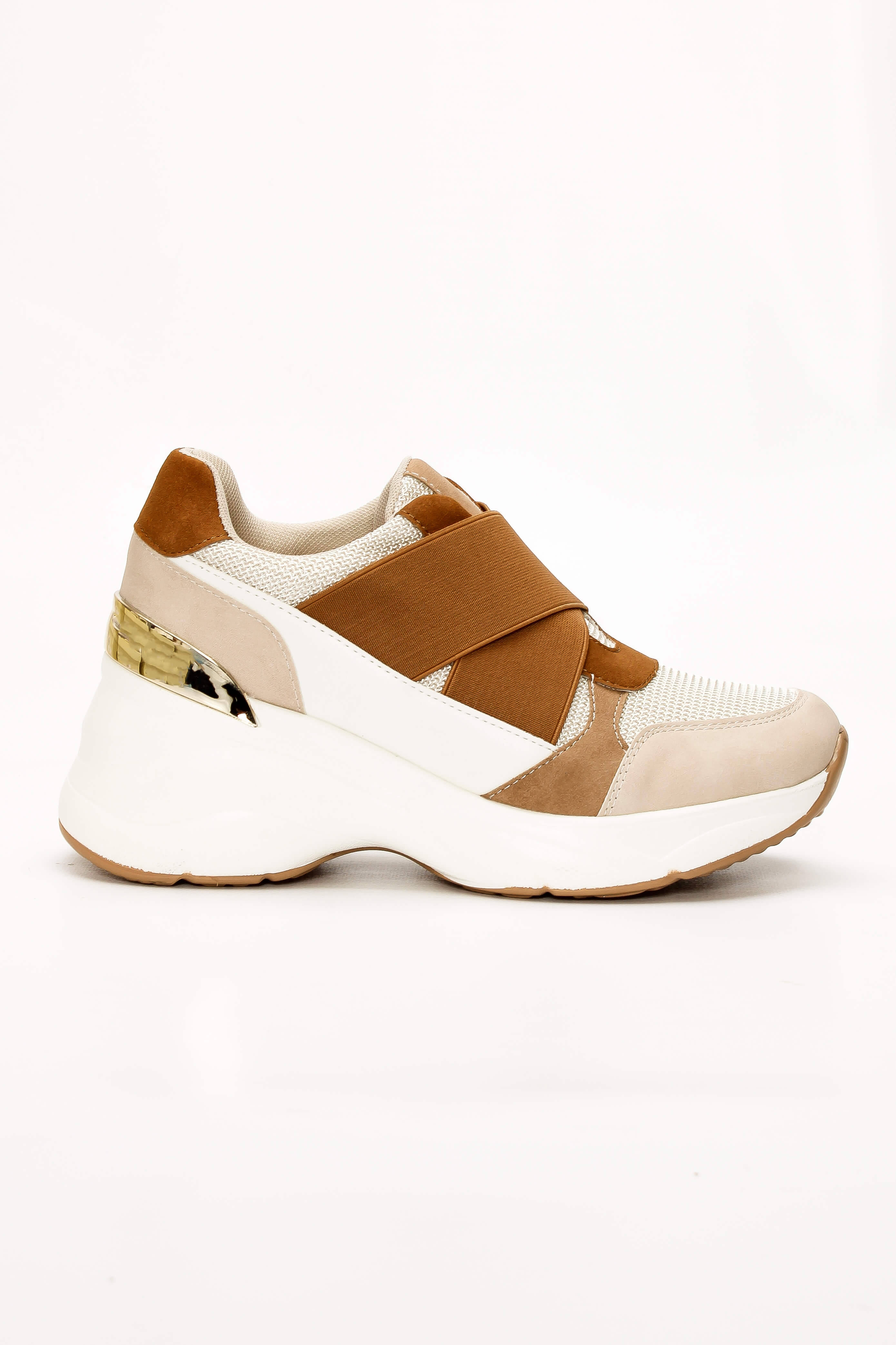 sulfur Tree linen Sneakers με Πλατφόρμα & Λάστιχο – Μπεζ 63027
