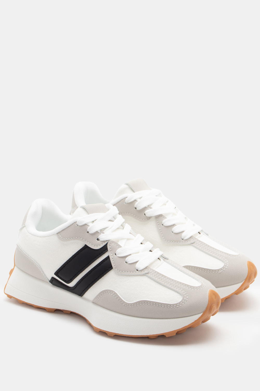 Sneakers σε Συνδυασμό Χρωμάτων - Λευκό