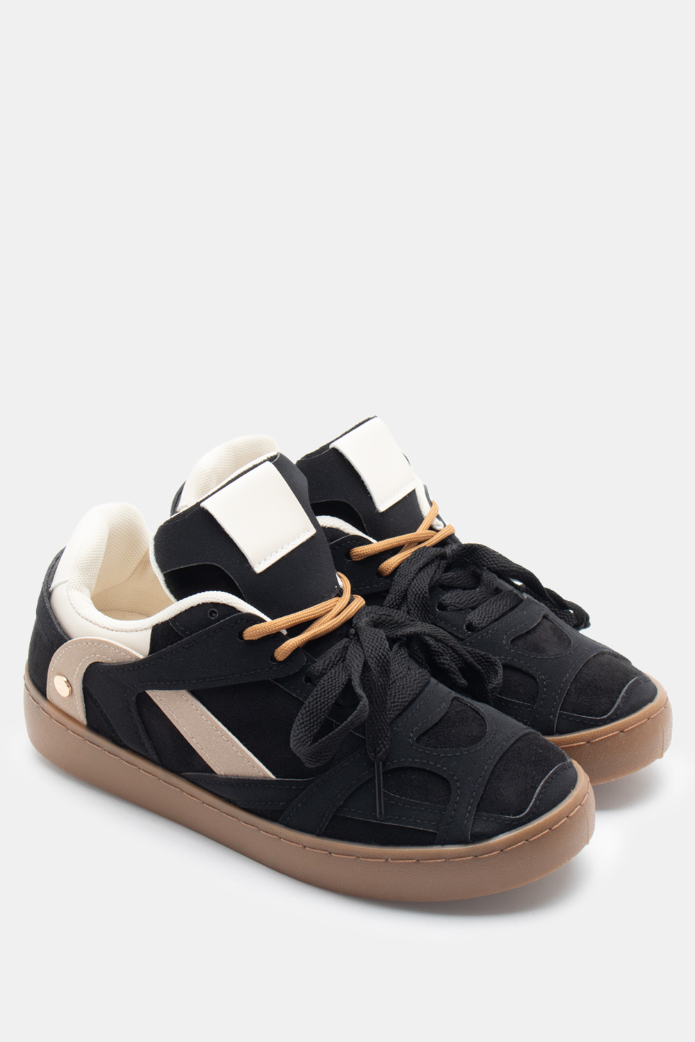 Sneakers σε Συνδυασμό Χρωμάτων - Μαύρο