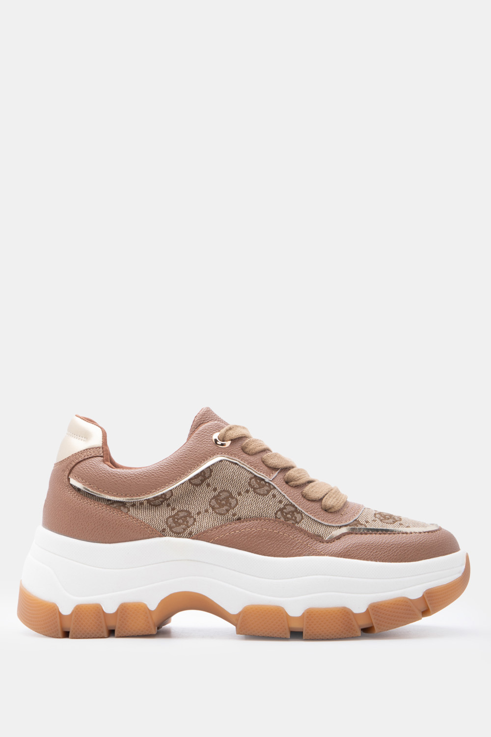 Sneakers σε Συνδυασμό Χρωμάτων - Μπεζ-Σκούρο