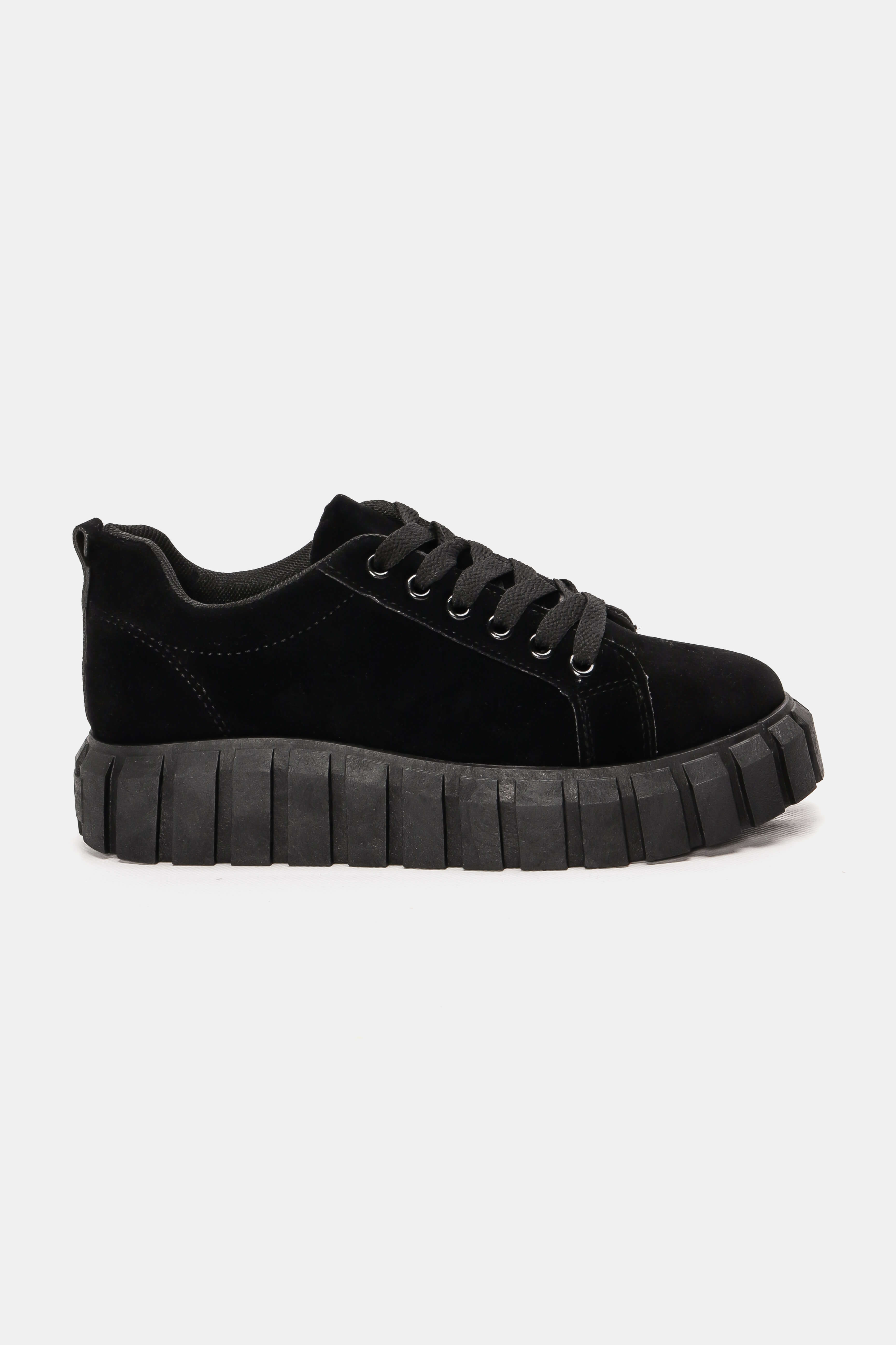Outlet Sneakers Sneakers Suede Δίσολα - Μαύρο