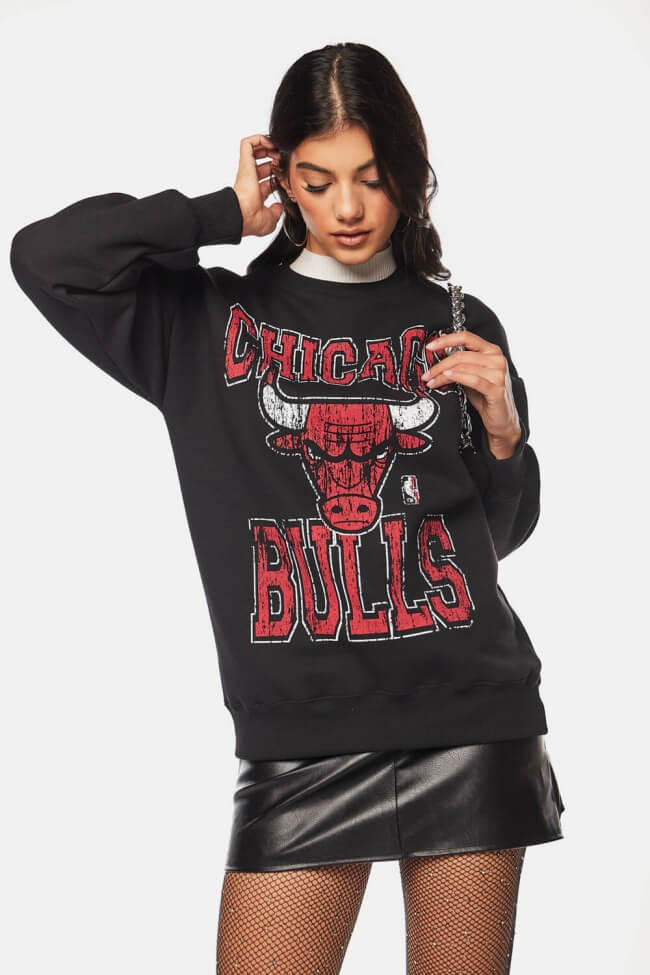 Μπλούζα Φούτερ Oversized Chicago Bulls