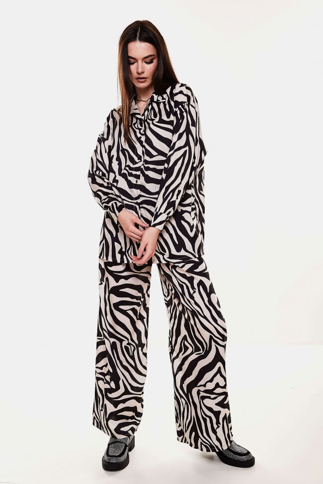 Σετ Ρούχων Πουκάμισο με Παντελόνι Zebra Print