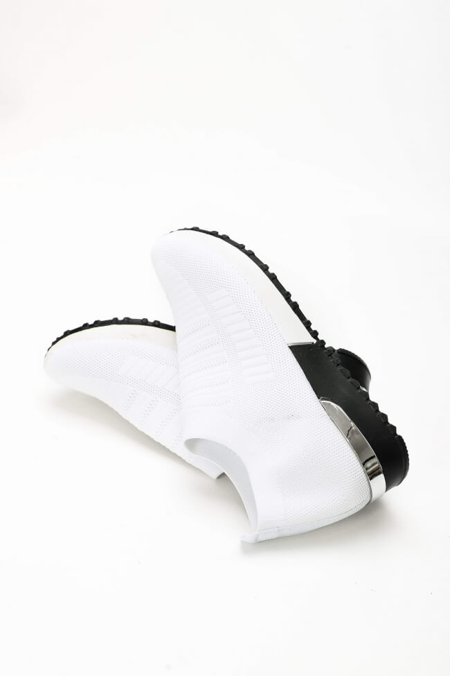 Sneakers Κάλτσα με Μεταλλική Λεπτομέρεια