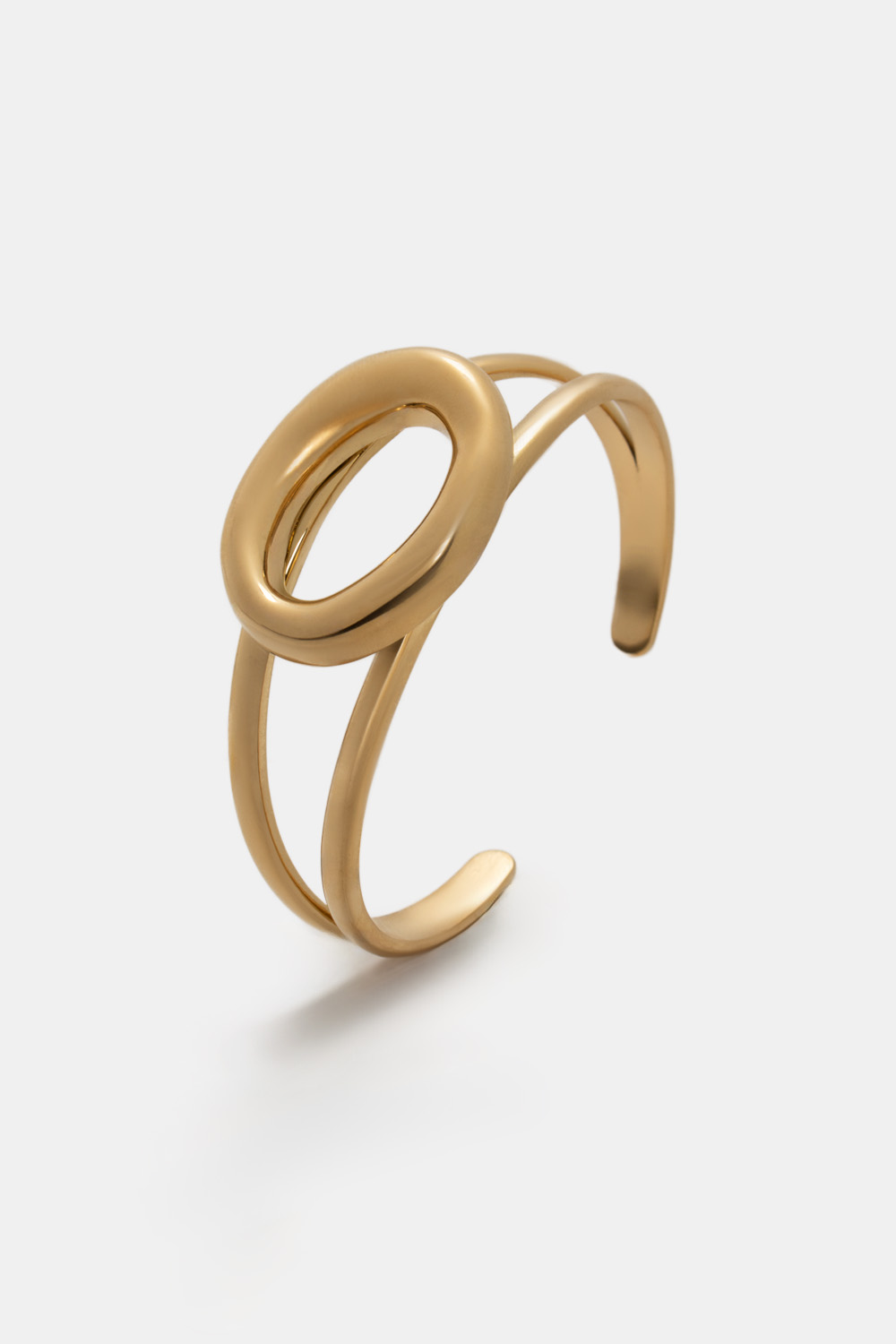 Βραχιόλι Χειροπέδα με Κρίκο - Χρυσό